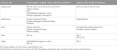 Environment and gynaecologic cancers